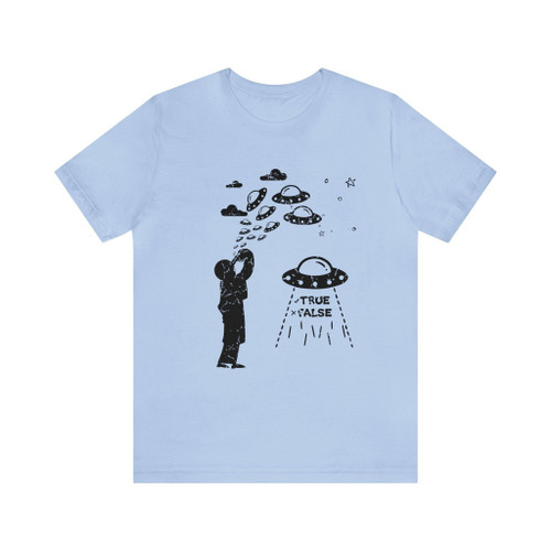 Baby Blue - S - Are Aliens Real? Unisex Cotton T-Shirt