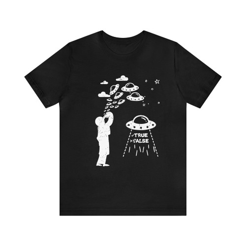 Black - L - Are Aliens Real? Unisex Cotton T-Shirt