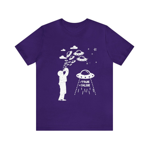 Purple - XL - Are Aliens Real? Unisex Cotton T-Shirt