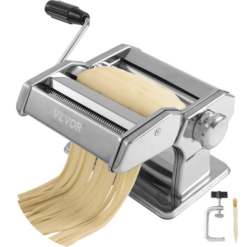 VEVOR Pasta Maker Machine, 9 Adjustable Thickness Settings Noodles Maker, Stainless Steel Noodle Ro