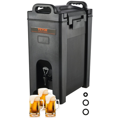VEVOR Insulated Beverage Dispenser, 5 Gallon, Food-grade LDPE Hot and Cold Beverage Server, Thermal