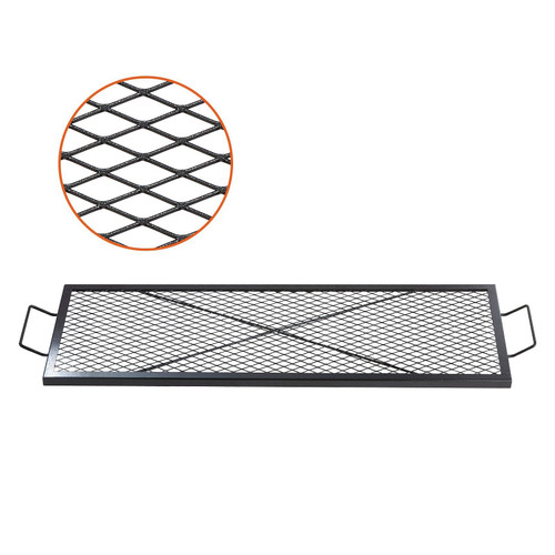 VEVOR X-Marks Fire Pit Grill Grate, Rectangle Cooking Grate, Heavy Duty Steel Campfire BBQ Grill Gr