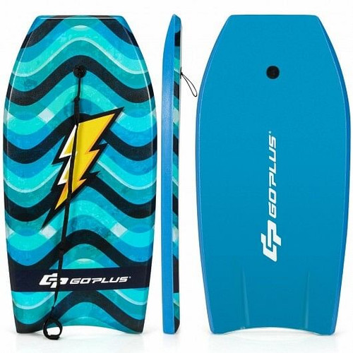 Lightweight Bodyboard with Wrist Leash for Kids and Adults-L - Color: Multicolor - Size: L