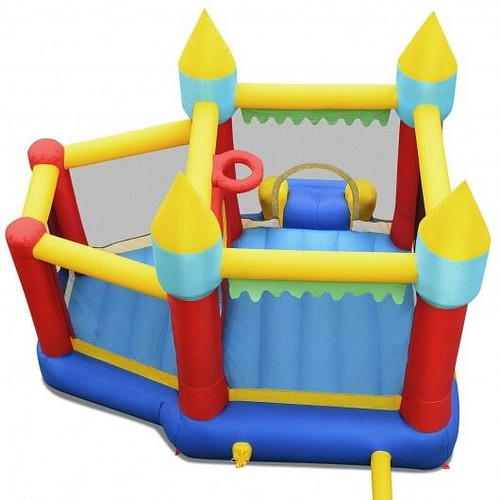 Inflatable Bounce Slide Jumping Castle Without Blower - Color: Multicolor