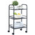 VEVOR 3-Tier Metal Rolling Cart, Heavy Duty Utility Cart with Lockable Wheels, Multi-Functional Sto