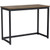 Small Home Office Modern Laptop Computer Desk Table Metal Frame Brown Wood Top