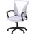 White Modern Mid-Back Office Desk Chair Ergonomic Mesh with Armrest on Wheels