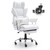 VEVOR Reclining Office Chair with Footrest, Heavy Duty PU Leather Wide Office Chair, Big and Tall E
