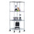 Heavy Duty 4-Tier Corner Storage Rack Shelving Unit with Casters