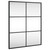 vidaXL Wall Mirror Black 19.7"x23.6" Rectangle Iron