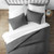 3 Piece Microfiber Farmhouse Coverlet Bedspread Set Grey, King/California King