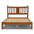 King Farmhouse Style Solid Wood Platform Bed Frame with Headboard in Walnut