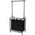 Bronze Black 3-Bag Laundry Sorter Hamper with Adjustable Clothes Hanging Bar