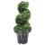 vidaXL Artificial Boxwood Spiral Plant with Pot Green 23.2"