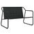 vidaXL 2-Seater Patio Bench with Cushion Anthracite Steel