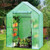 Portable 4 Tier Walk-in Plant Greenhouse with 8 Shelves - Color: Green