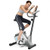 Magnetic Stationary Upright Exercise Bike with LCD Monitor and Pulse Sensor - Color: Silver