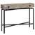 43" Taupe And Black Cross Leg Console Table