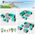 8 Pieces Patio Rattan Furniture Set with Storage Waterproof Cover and Cushion-Turquoise - Color: Tu