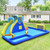 6-in-1 Inflatable Water Slide Jumping House without Blower - Color: Blue