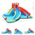 Inflatable Water Slide Bounce House with Water Cannon and 950W Blower - Color: Blue