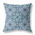 18" Blue Aqua Cloverleaf Indoor Outdoor Throw Pillow