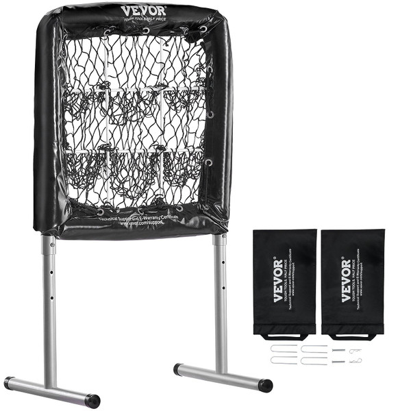 VEVOR 9 Hole Baseball Net, 28"x27" Softball Baseball Training Equipment for Hitting Pitching Practi