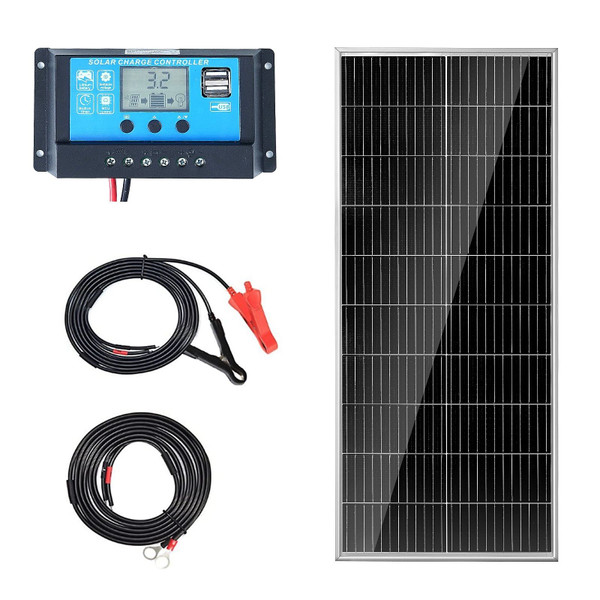 VEVOR 100W Monocrystalline Solar Panel Kit 12V Solar Panel & Charge Controller