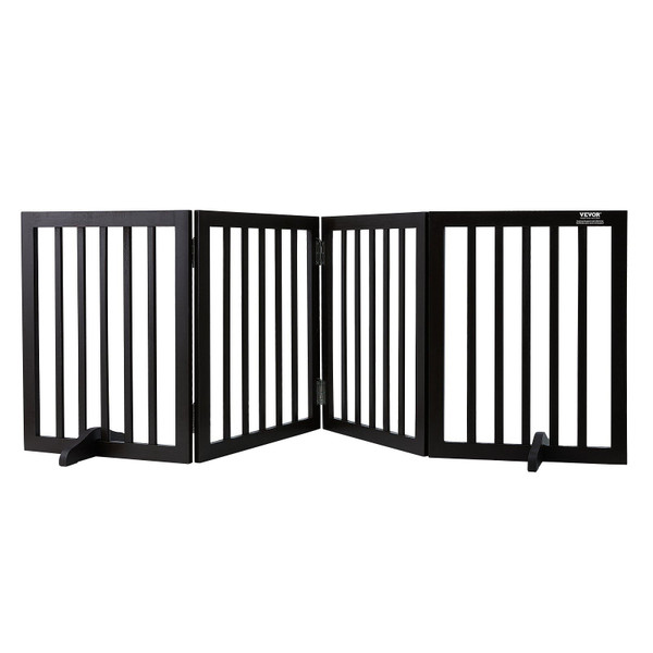 VEVOR Free Standing Dog Gate, 24" H x 80.3" W Freestanding Pet Gate, 4 Panels Foldable Dog Gate for