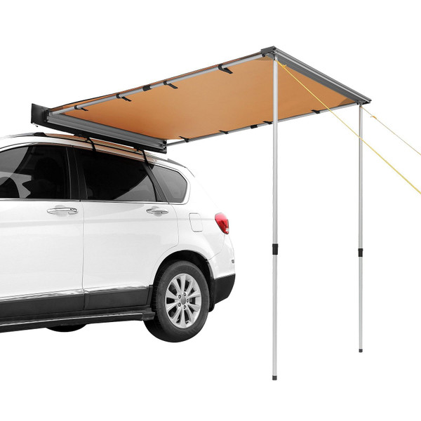 VEVOR Car Side Awning, Large 4.6'x6.6' Shade Coverage Vehicle Awning, PU3000mm UV50+ Retractable Ca