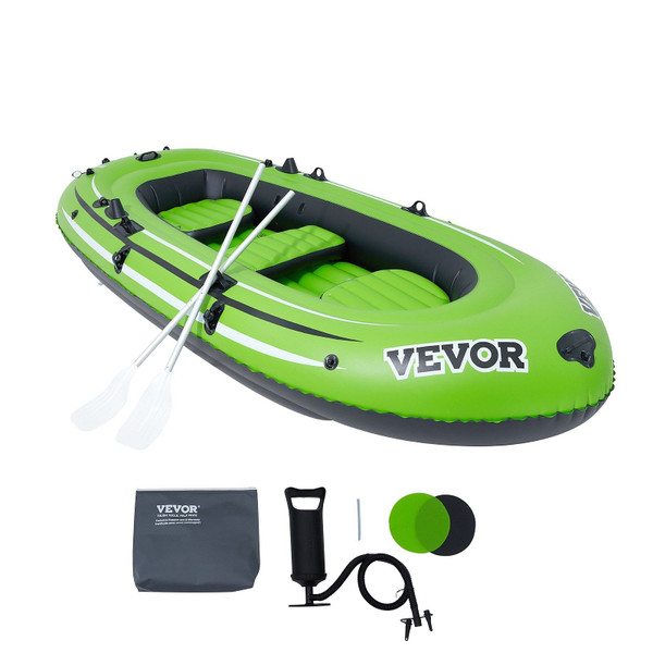 VEVOR Inflatable Boat, 5-Person Inflatable Fishing Boat, Strong PVC Portable Boat Raft Kayak, 45.6"