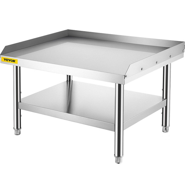 VEVOR Stainless Steel Equipment Grill Stand, 36 x 30 x 24 Inches Stainless Table, Grill Stand Table