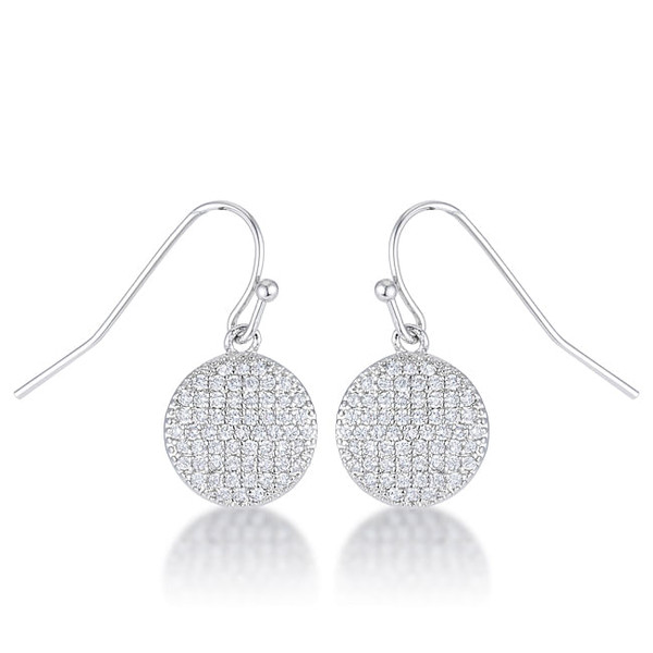 .6 Ct Elegant CZ Disk Earrings