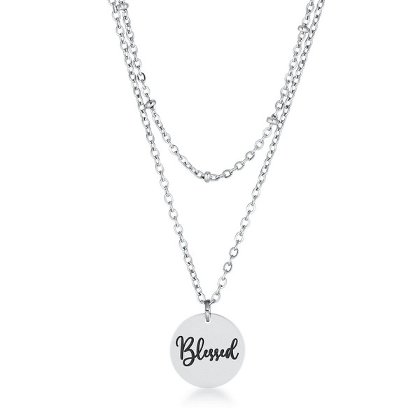 Delicate Stainless Steel Blessed Necklace