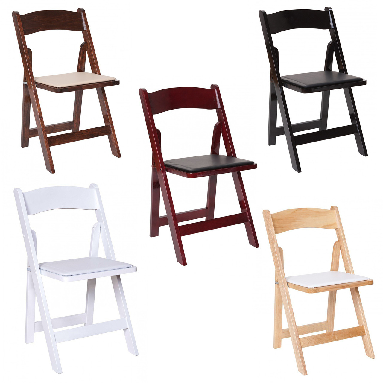 white wooden folding chairs for sale