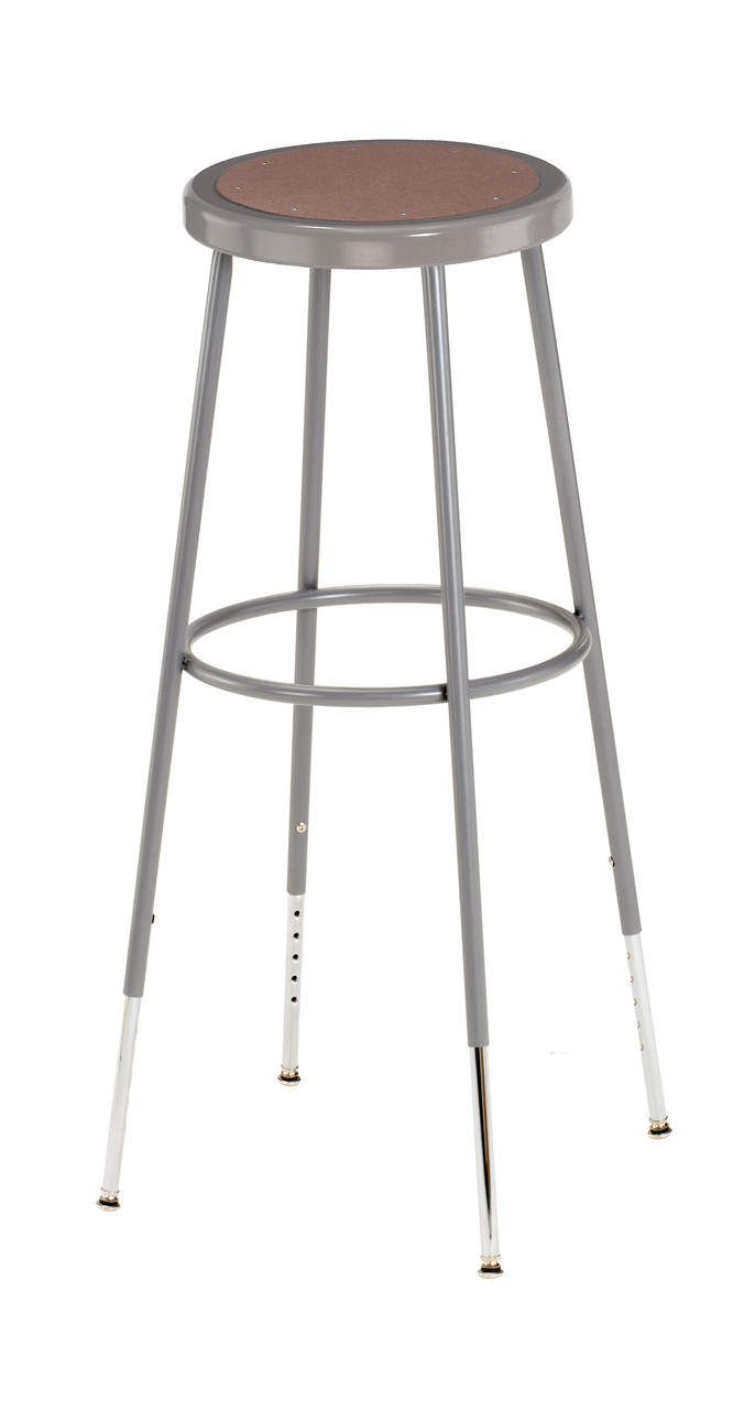6200 Series Round Science Lab Stool with Hardboard Seat, Optional