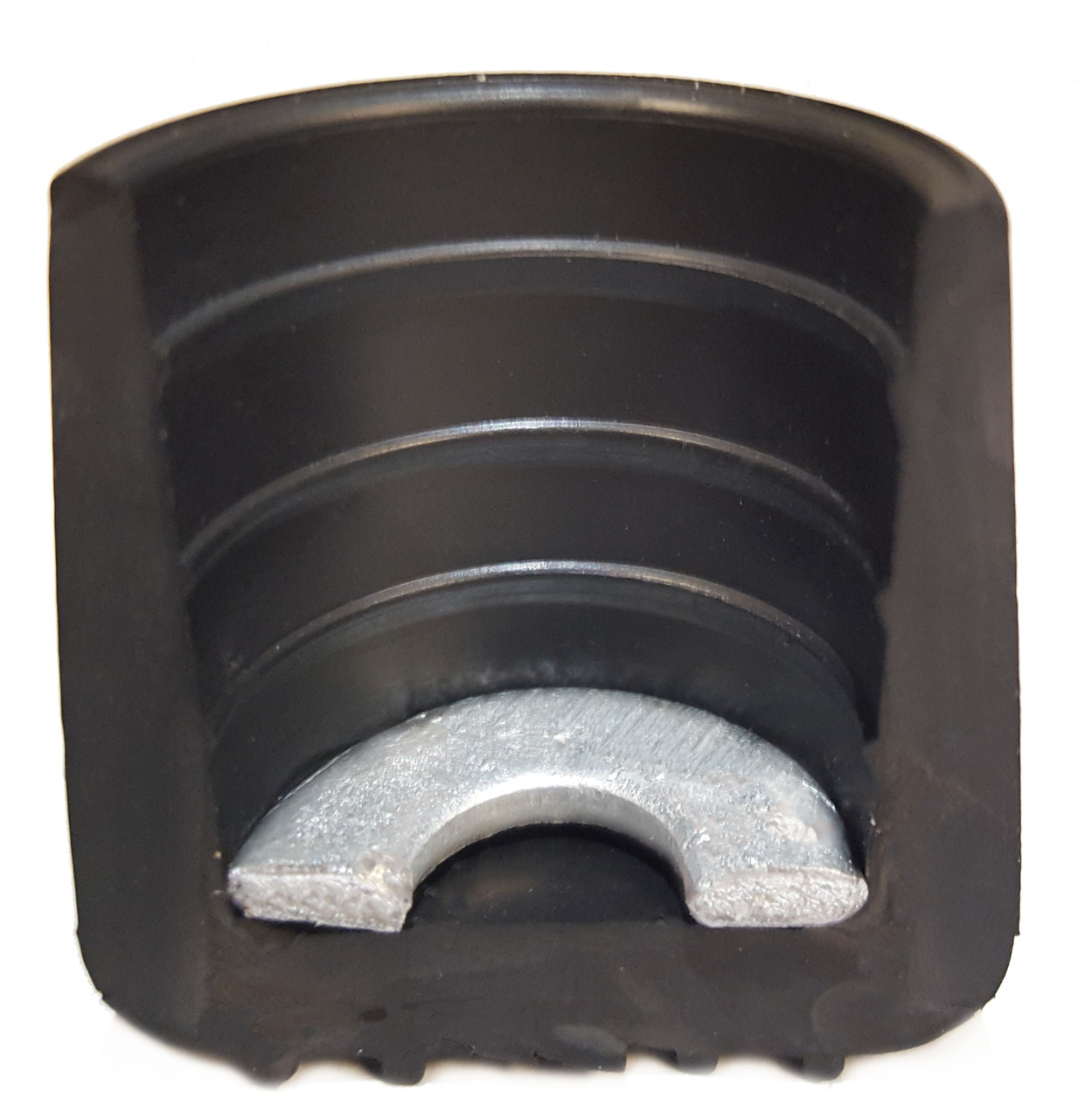 100 pk. NonMarring Rubber Folding Chair Foot Cap Glides with Steel