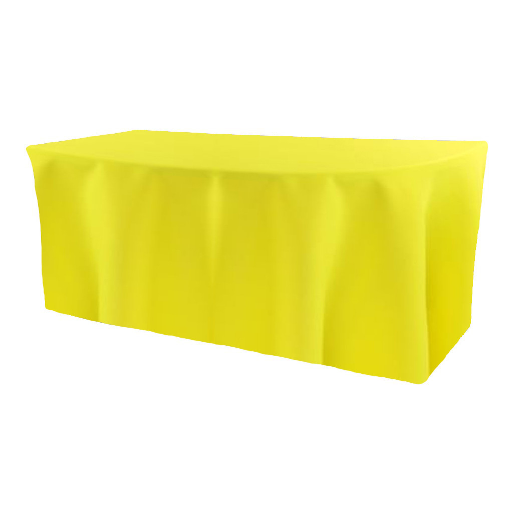 Solid Polyester Fitted Table Box Linen - FoldingChairsandTables.com