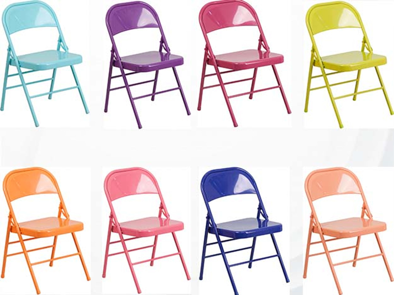 Metal Folding Chair COLOR/STYLE：Red