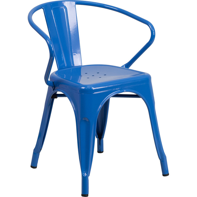 Indoor/Outdoor Metal Bistro Tolix Stacking Chairs with Arms