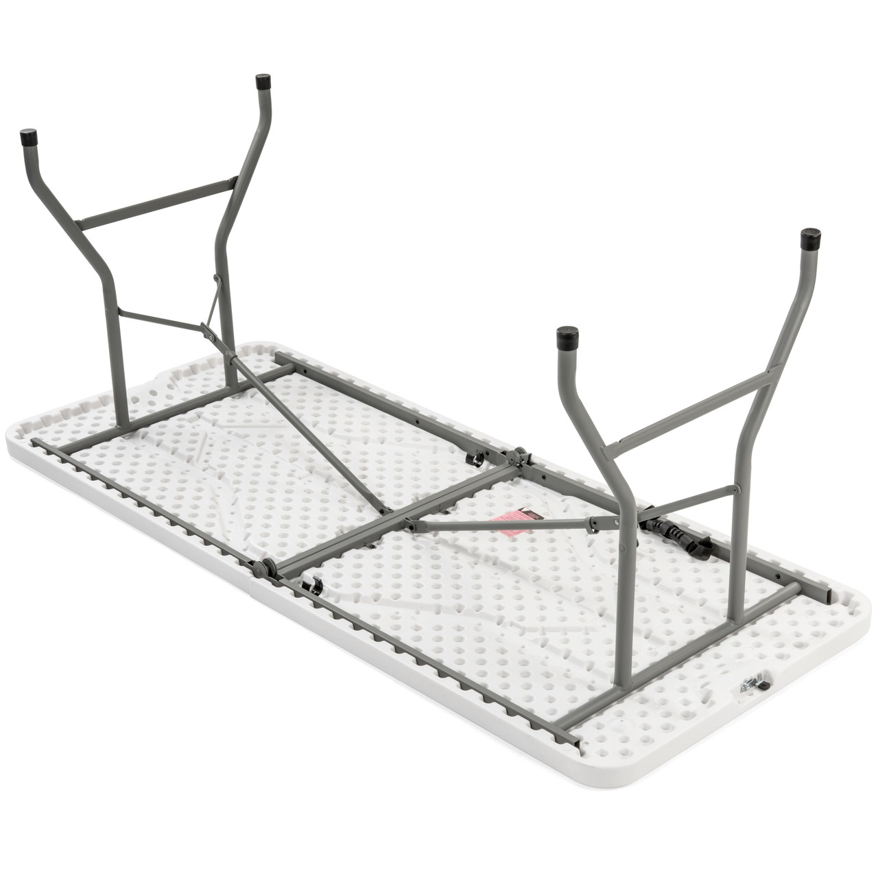 RhinoLite Fold In Half Rectangle Plastic Folding Table, Locking