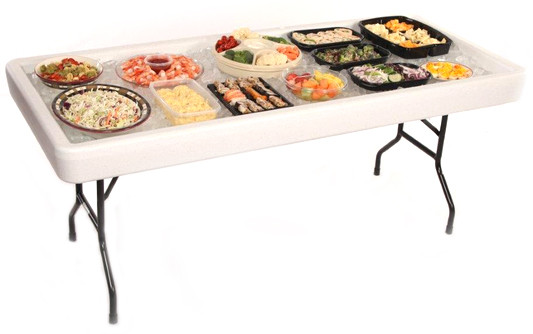 Fill N Chill 6-Foot Party Table – Keep Drinks Food Cool for