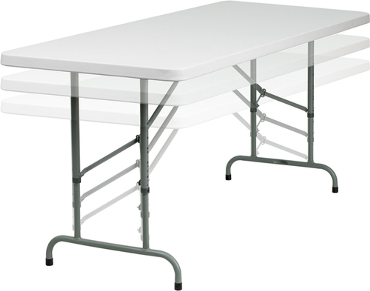 30 W X 72 L Height Adjustable Granite White Plastic Folding Table Rb 3072adj Gg 4  96584.1519798488 Category.original 