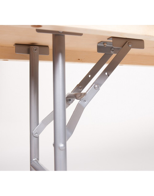 Luan 30x96 (8 ft) Rectangle Wood Folding Table, Vinyl Edging, Bolt-Thru  Top, Locking Steel Frame