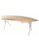 European Birch Serpentine Wood Banquet Folding Table With Metal Edge
