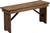 40" x 12" Hercules Antique Rustic Solid Pine Folding Farm Bench