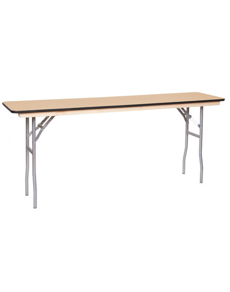 European Birch 18"W x 72"L (6FT) Russian Birch Wood Seminar Folding Table