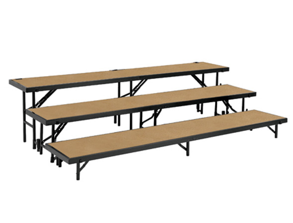 Multi-Level Portable Stage Straight Riser With Hardboard Surface By National Public Seating
