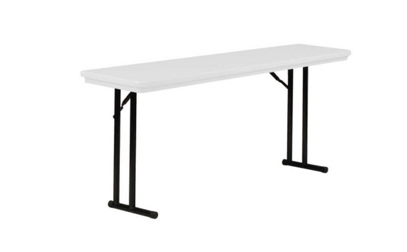 R-Series By Correll 18" x 72" (6ft) Seminar Plastic Folding Table, with Offset Leg