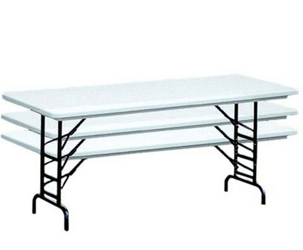 R Series by Correll Heavy Duty Blow Molded Folding Table with Adjustable Height-USA Made